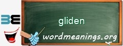 WordMeaning blackboard for gliden